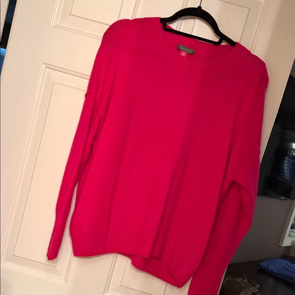 Vince Camuto Sweaters - Vince Camuto Vibrant Pink Crew Neck Sweater